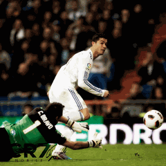 Ronaldo Moves Past The Enemy