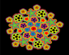 Lebendige Kaleidoskop Blumen