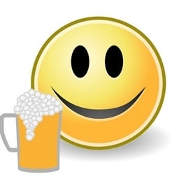 Smileys Having A Beer