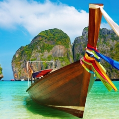 Local Boat In The Tropical Sea