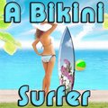 Eine Bikini Surferin