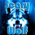 Beängstigender Wolf